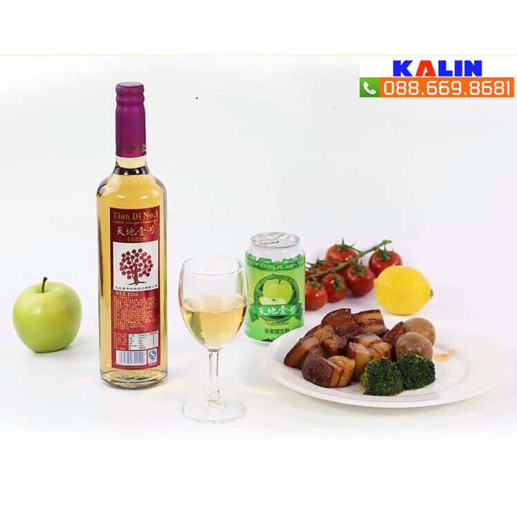 Tian Di No.1 - Set 4 chai 650ml nước uống giấm táo lên men hữu cơ làm đẹp da, giảm cân (hàng nhập khẩu)