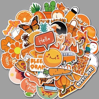 Bộ 200 sticker orange cực kute giao mẫu ngẫu nhiên dùng để trang trí điện thoại di động/ván trượt/vali
