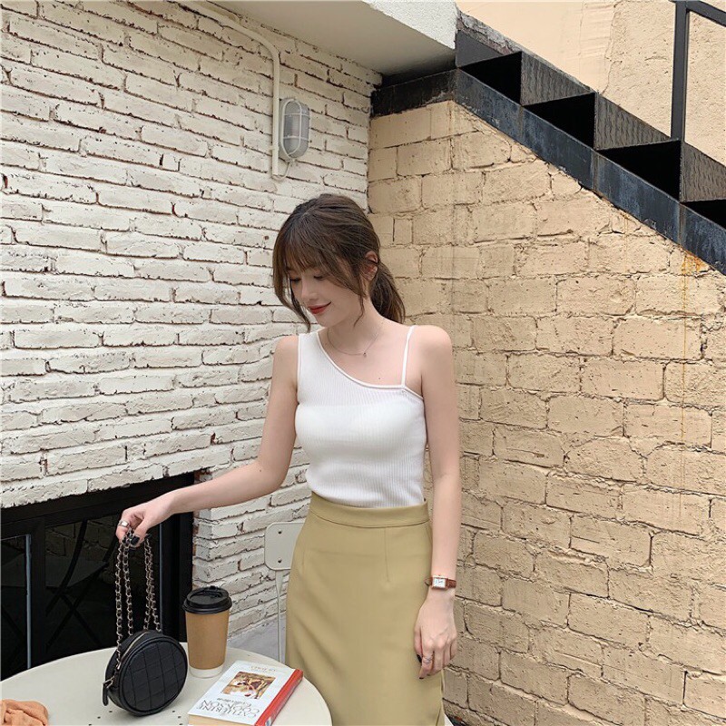 Áo crotop chéo vai Forgirl điệu đà phpng cách Hàn Quốc