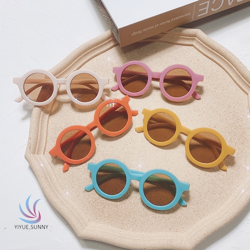 Kính Mát Gọng Tròn Nhỏ Thời Trang Hàn Quốc Cổ Điển Cho Bé