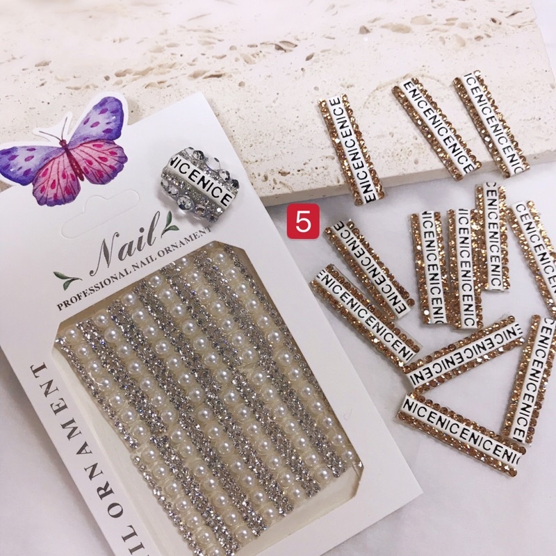 phụ kiên dây đá thương hiệu hot mới gắn móng tay nail