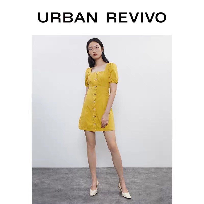 Đầm kaki vàng Urban Revivo