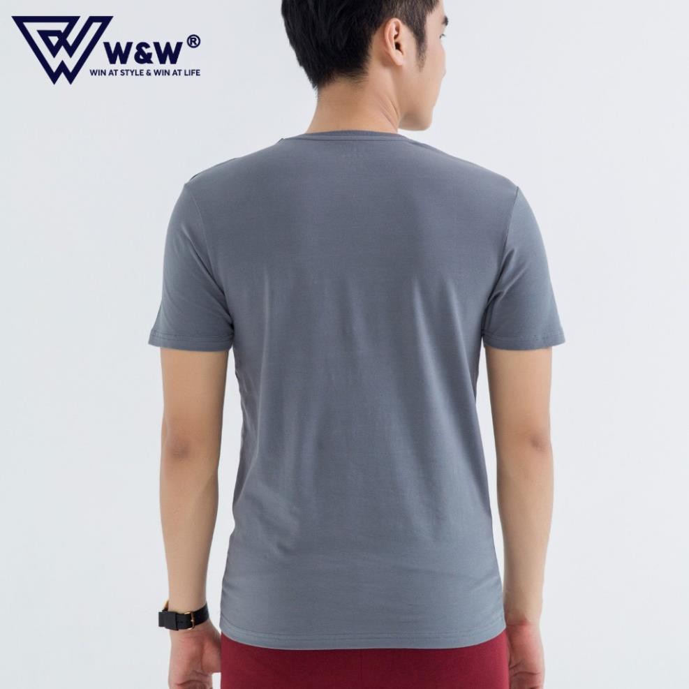 Áo Phông Nam W&W Dáng Regular Fit- Cổ Tròn Ngắn Tay Màu Trơn Chất Liệu Cotton Thoáng Mát, Thấm Hút Tốt WTS23R 😍