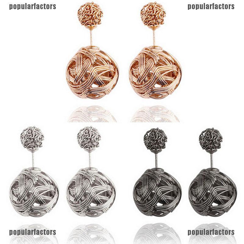 Khuyên Tai Ngọc Trai Hai Mặt Thời Trang Cho Nữ