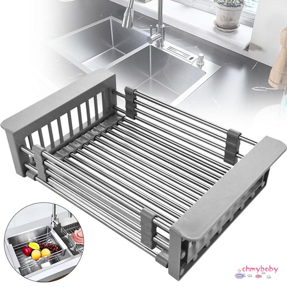 Chậu rửa chén Thoát nước Rổ Rổ Rổ Tổ chức nhà bếp Giá để chén đĩa bằng thép không gỉ [8/13]