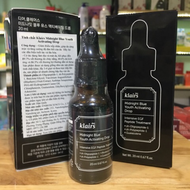 Serum #Klairs 𝐌𝐢𝐝𝐧𝐢𝐠𝐡𝐭 𝐁𝐥𝐮𝐞 𝐘𝐨𝐮𝐭𝐡 𝐀𝐜𝐭𝐢𝐯𝐚𝐭𝐢𝐧𝐠 𝐃𝐫𝐨𝐩 (chính hãng, date mới)