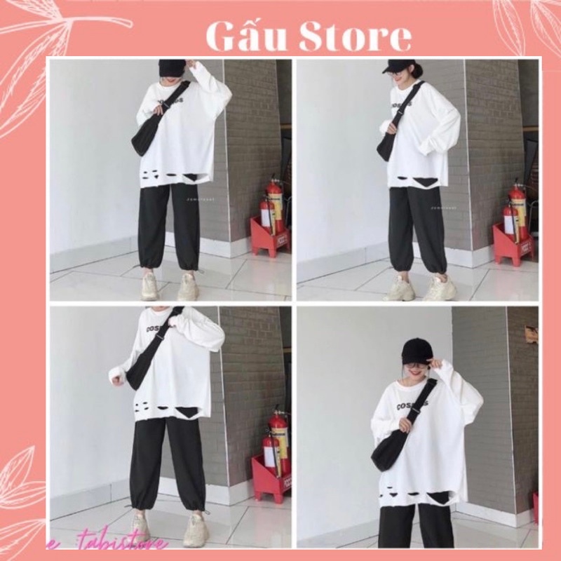 🔥Áo thun rách tay dài dưới 75kg gaustore - Cosmos