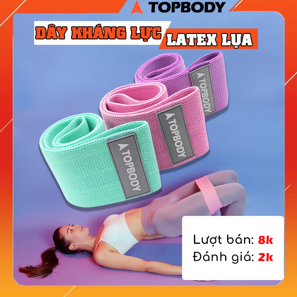 Dây kháng lực tập gym, dây Vải tập mông đùi TOPBODY