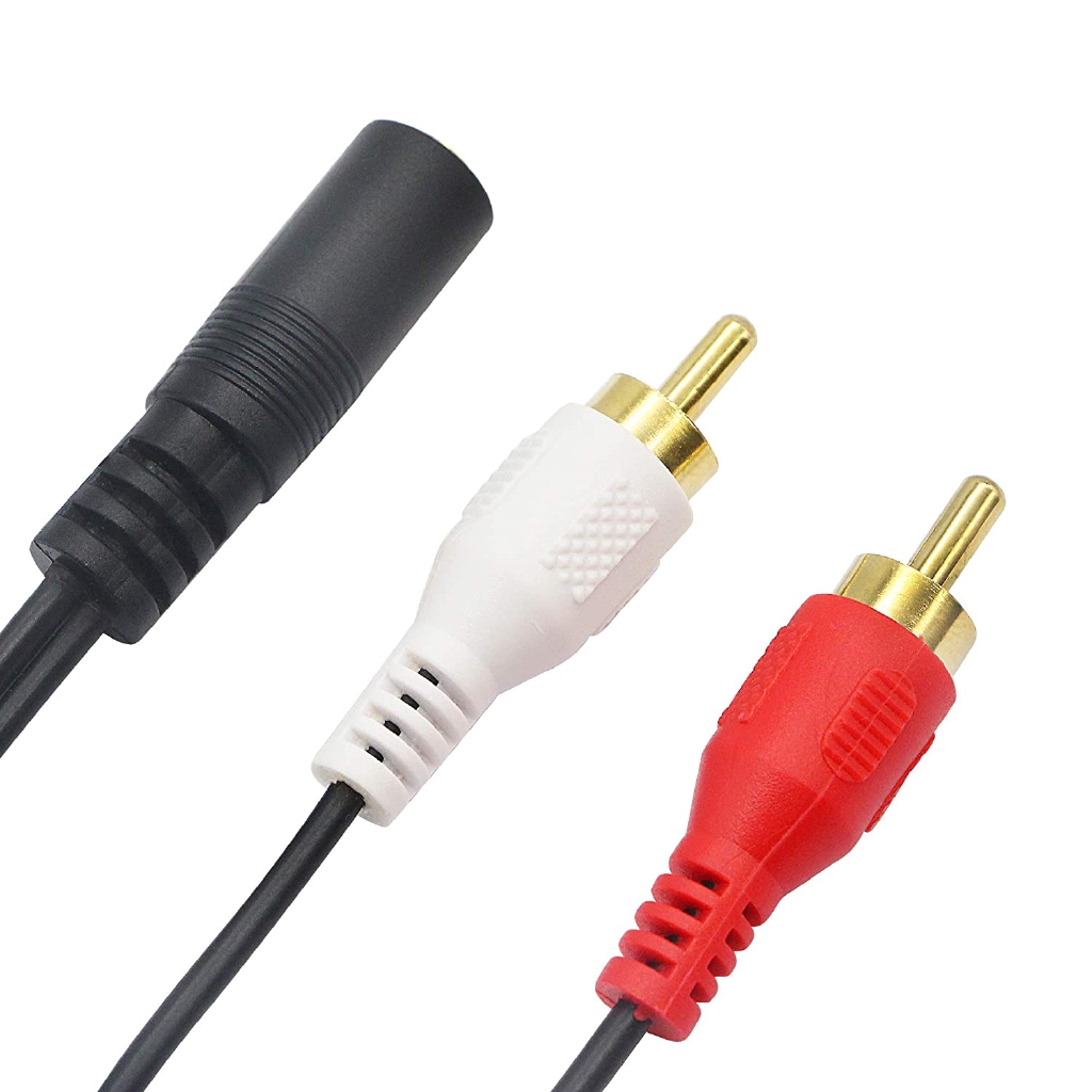 0.2m Gold 3.5mm Female Stereo Jack to 2 RCA Plug AUX Auxiliary Headphone Adapter Audio Y Cable(Black)(2-Pack)