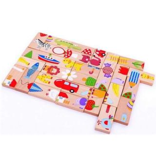 Bộ đồ chơi gỗ Domino 28 chi tiết