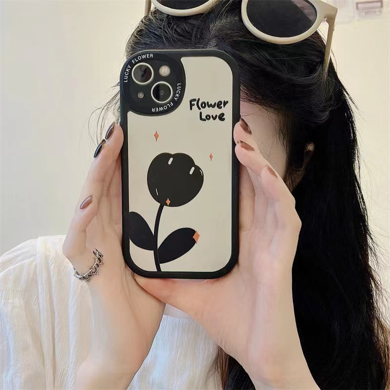 Case Huawei Y9 Prime 2019 Y9 2019 Y9S Y9A Y7A Nova 5T P40 Pro P40 P30 Pro P30 Nova 7 SE Nova 7 Nova 7i Nova 4E P30 Lite Nova 6 SE Straight Edge 90°Tulip Flower Phone Case