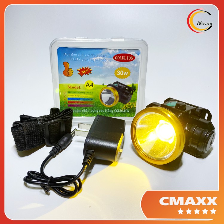 ĐÈN PIN ĐỘI ĐẦU SIÊU SÁNG A4 30W GOLDLION – GIA DỤNG CMAXX