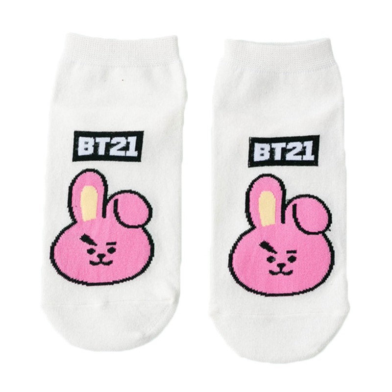 Đôi Vớ Cổ Thấp In Hình Bt21 Bts Hoạt Hình Dễ Thương