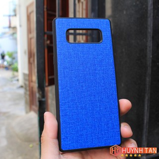 Ốp lưng Samsung Note 8 vân vải jean (Xanh dương)