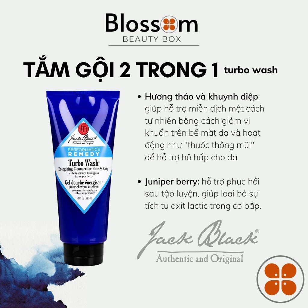 [MỸ PHẨM NAM] Sữa tắm gội 2in1 JACK BLACK Turbo Wash Energizing Cleanser