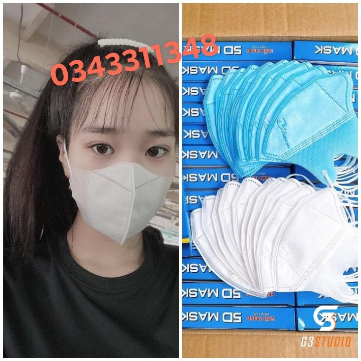 Hộp 10 cái Khẩu trang 5D Mask FAMAPRO quai thun