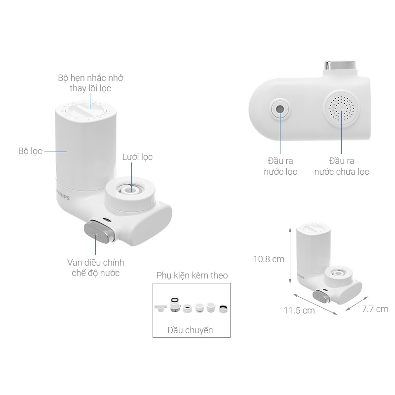 Bộ lọc nước tại vòi Philips AWP3600 - Thiết bị lọc nước tại vòi Philips AWP3600
