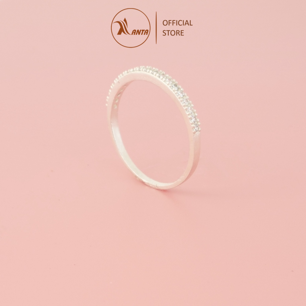 Nhẫn bạc 925 ANTA Jewelry đính đá đẹp, đơn giản Sparking Line ATJ9022