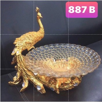 khay chim công decor siêu đẹp