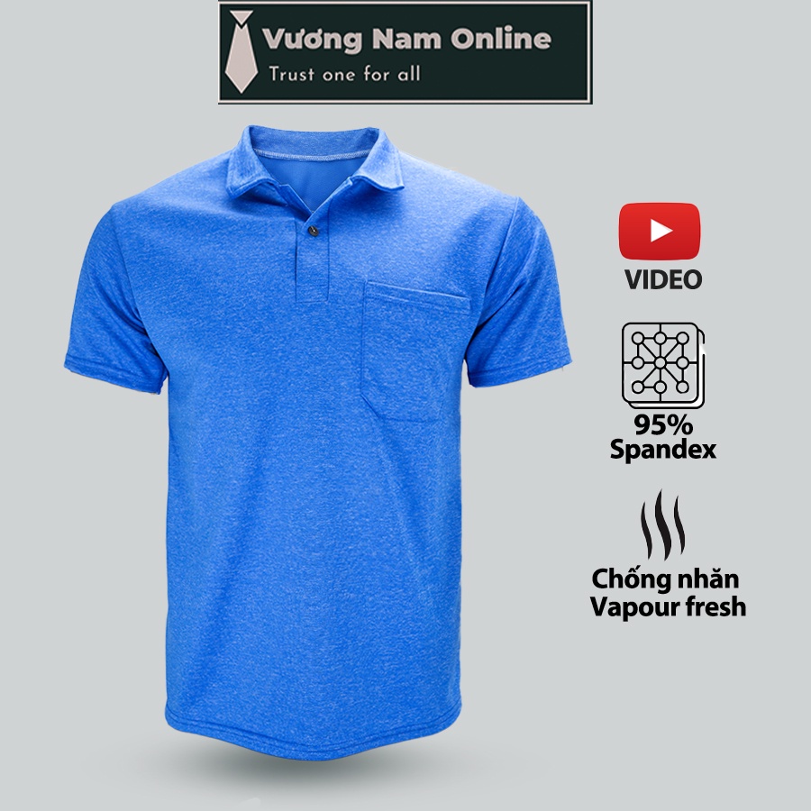 Áo phông nam trung niên tay ngắn polo form rộng có cổ cotton đẹp FF19O