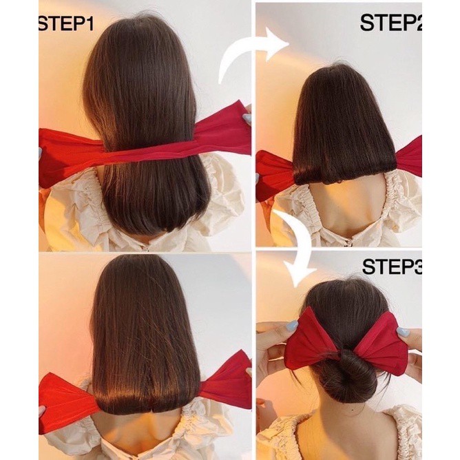 Buộc tóc xoắn nơ nữ