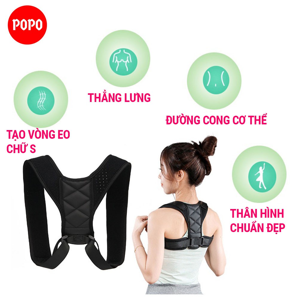 Đai chống gù lưng BC9 POPO chất liệu thoáng khí, nhẹ nhàng