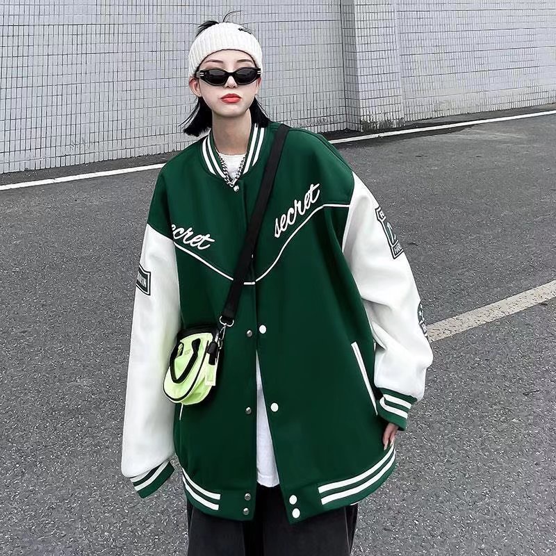 Áo Khoác Bóng Chày Dáng Rộng Cổ Điển Thời Trang Dành Cho Nam