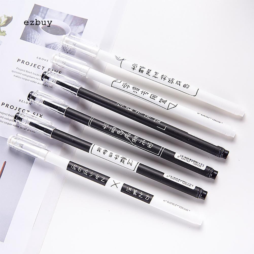 Set 6 bút bi mực đen 0.5mm thiết kế đáng yêu