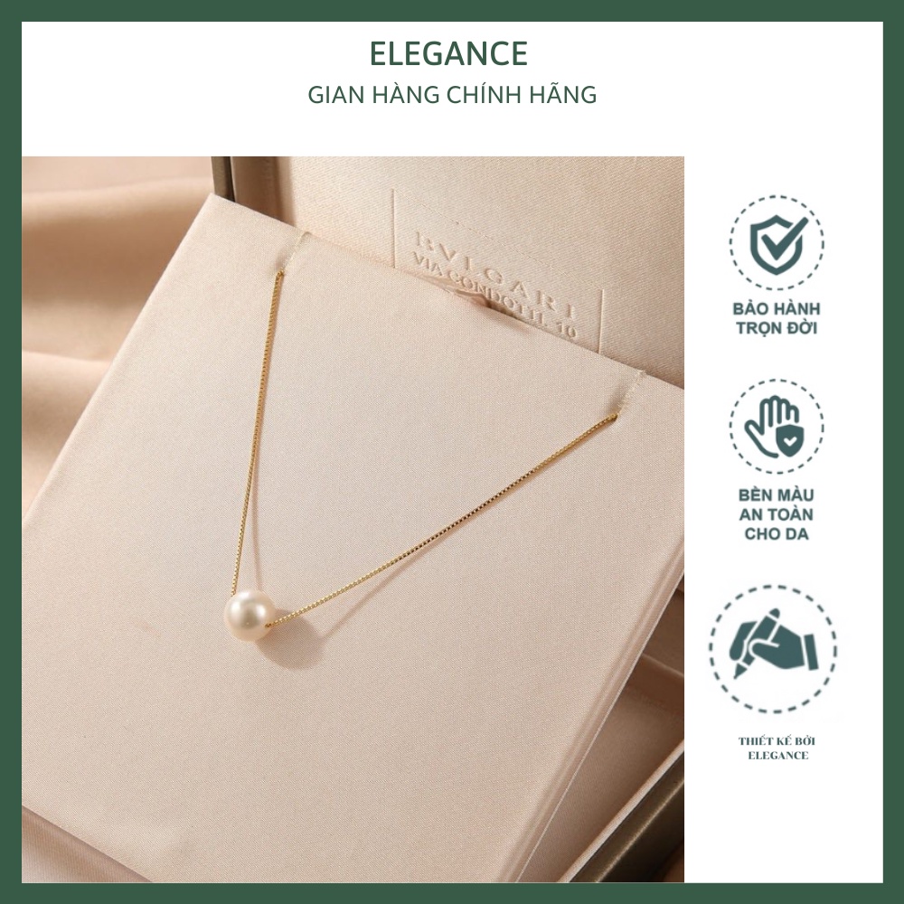 Dây Chuyền Bạc, Vòng Cổ Nữ Mạ Vàng 18k Mặt Ngọc Trai Nhân Tạo Nước Ngọt