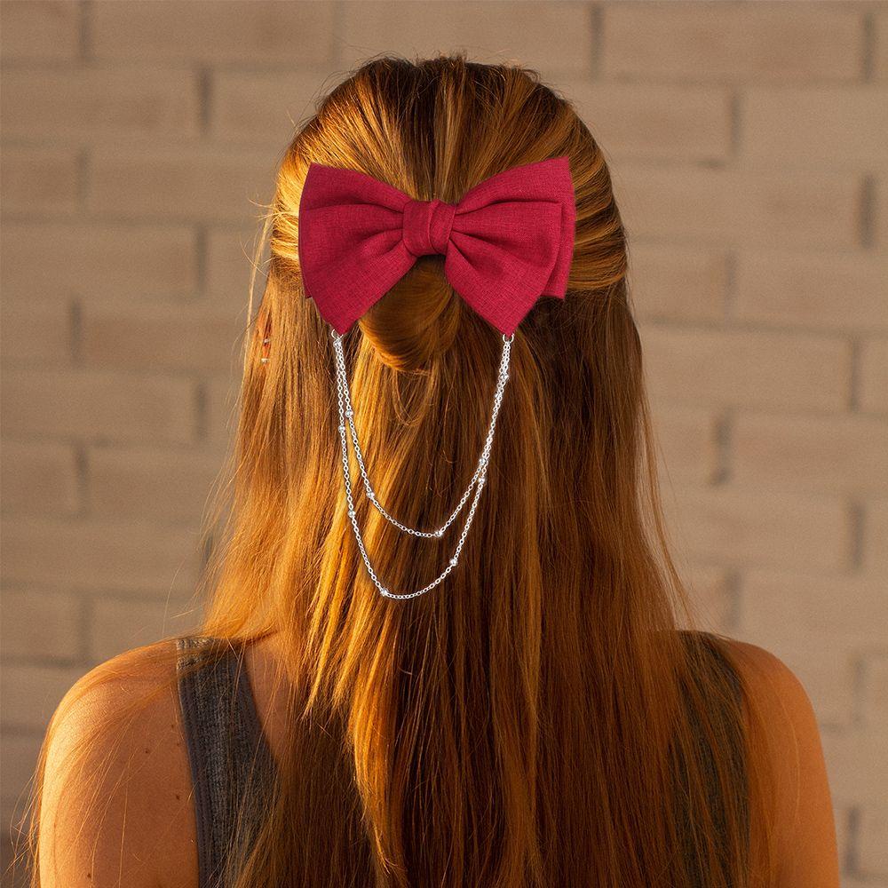 CACTU Kẹp Tóc Nơ Ruy Băng Thời Trang Thanh Lịch