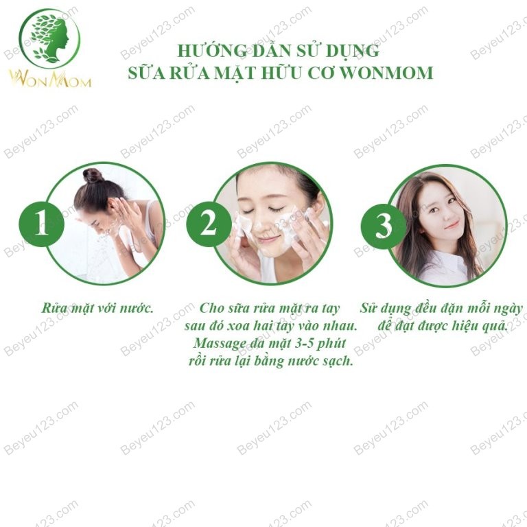 Sữa rửa mặt hữu cơ chống lão hóa, dưỡng ẩm 70gram - Wonmom (Việt Nam)