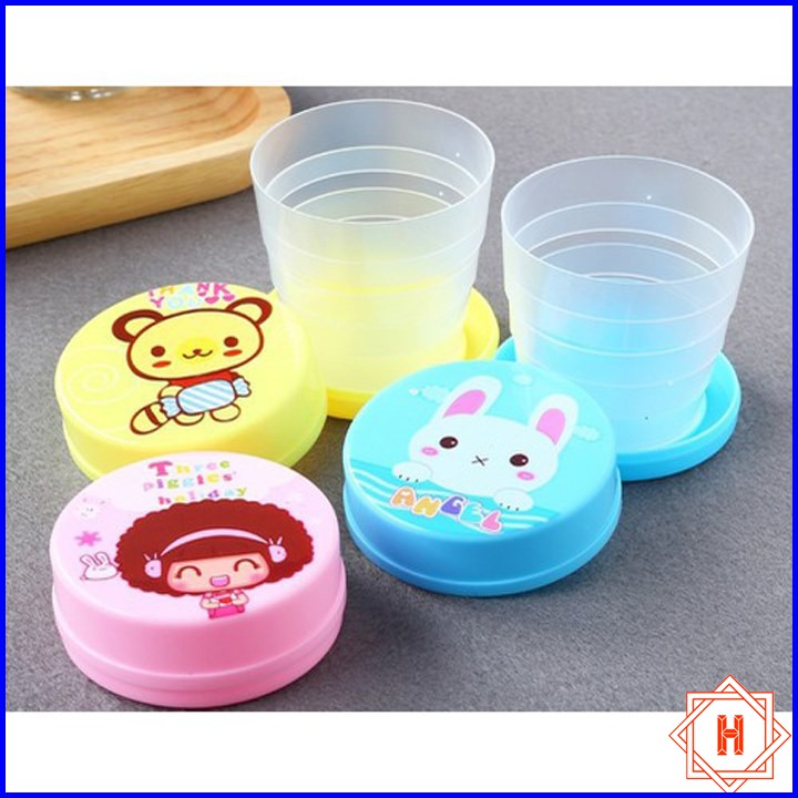 Cốc gấp gọn họa tiết hoạt hình dễ thương { H }