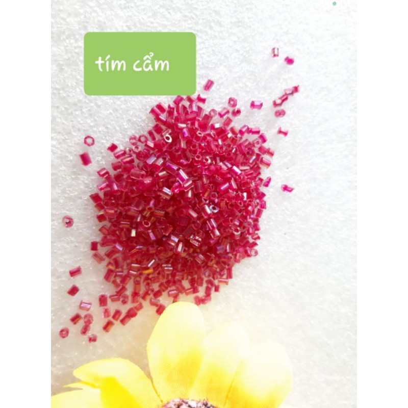 Hạt cườm ống 2mm các màu túi 5g