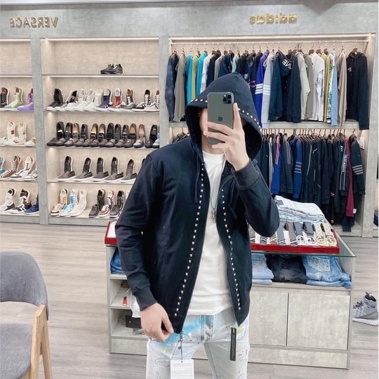 Áo Khoác Đính Đá ❤ Áo Hoodie Nỉ Dày Dặn Nam Nữ NVA180