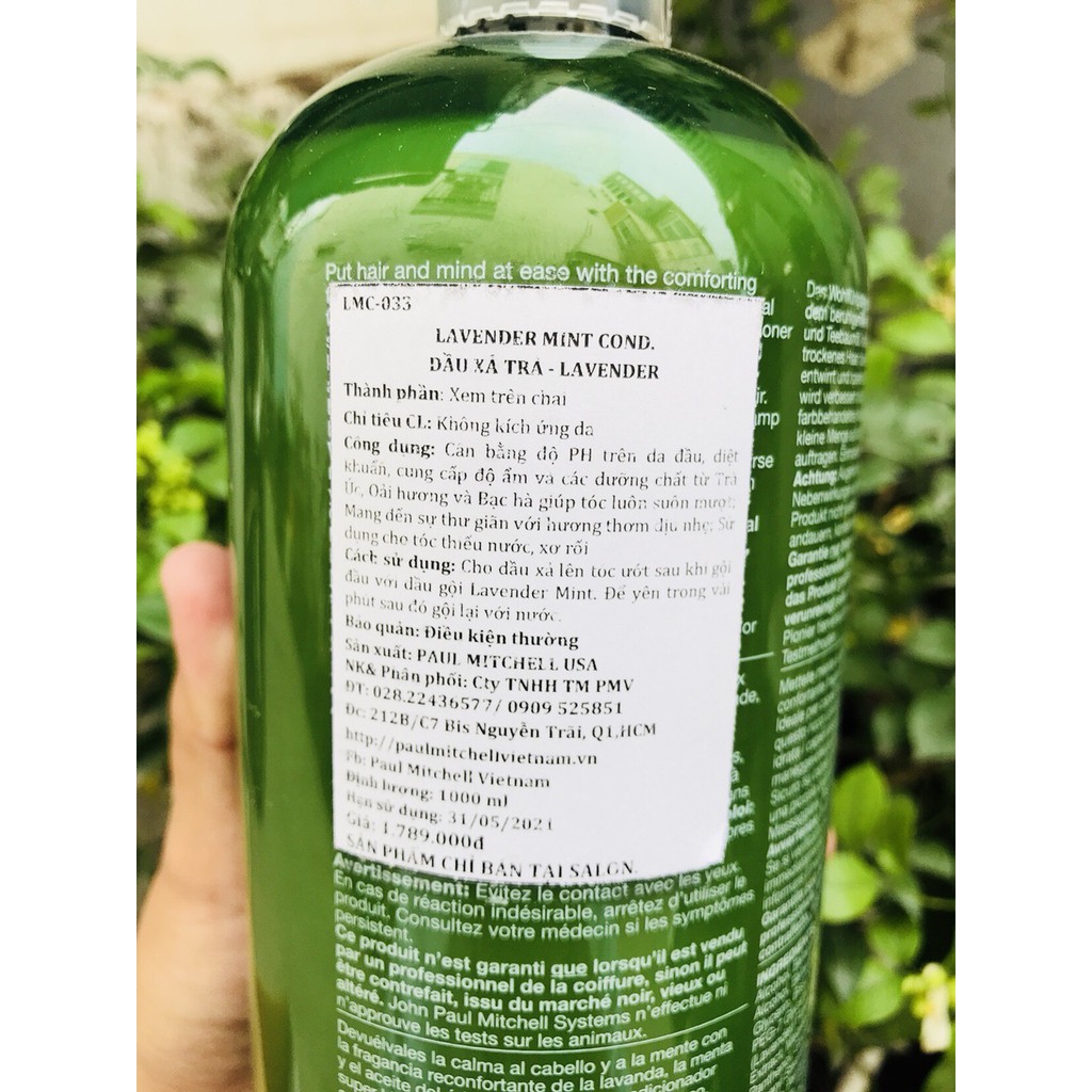 Dầu xả cung cấp độ ẩm cho tóc khô Lavender Mint Moisturizing Conditioner Paul Mitchell