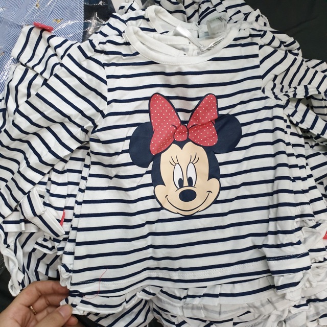 Áo mickey disney kẻ ngang