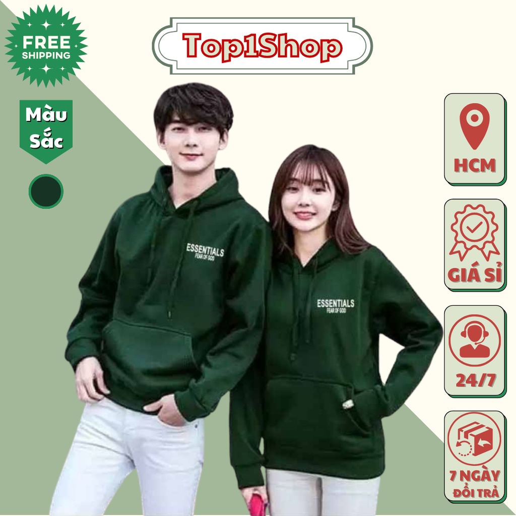 Áo KHOÁC Hoodie ESSENTIAL Ulzzang Unisex Top1shop