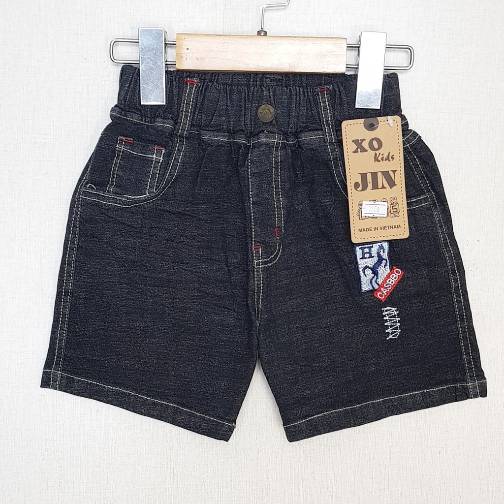 BJ0013 - Quần Jean nam sooc co giãn thêu logo ngựa, hiệu XOKids,size 7-12