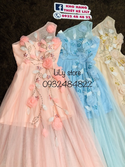 ẢNH VÀ VIDEO SHOP TỰ QUAY 100%   Đầm maxi lệch vai kết cườm hoa