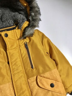 Áo parka bé trai vàng mustard