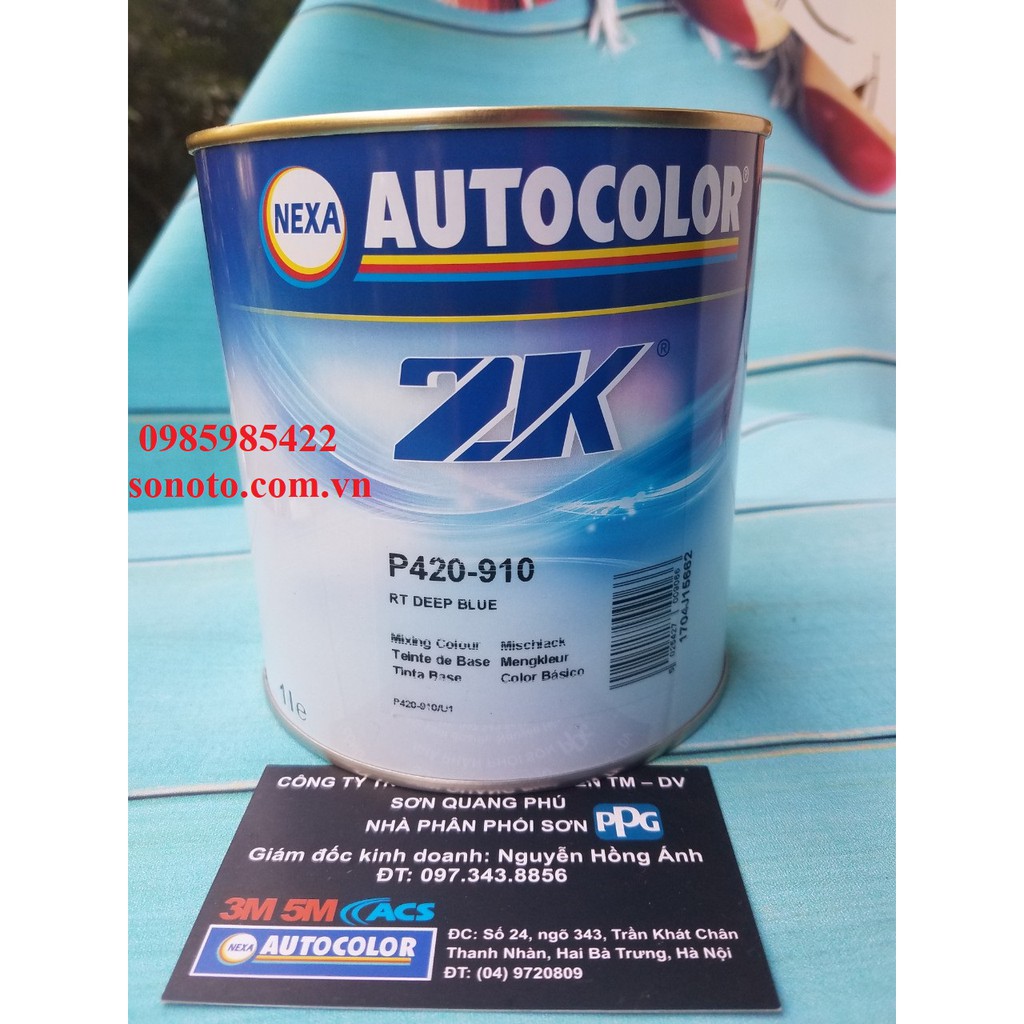 P420-910 Sơn gốc Nexa Autocolor màu xanh dương đậm 1 Lít sơn thuộc tập đoàn PPG SONQUANGPHU422