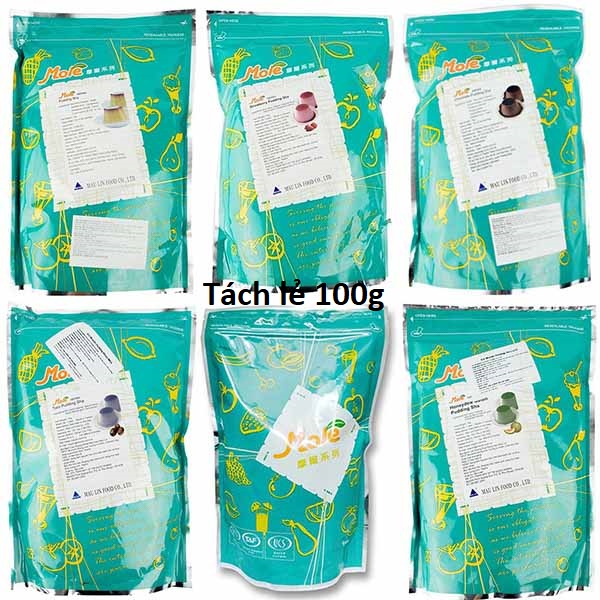 Thanh Hoá - Bột pudding flan Khúc bạch  Mole đủ vị tách lẻ gói 100g