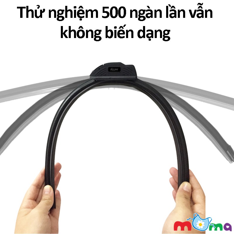 01 cần gạt mưa xương mềm, lá lúa cho xe hơi 4 -5 đến 7 chỗ, chổi cần gạt ô tô lưỡi silicon, không xương_CL006