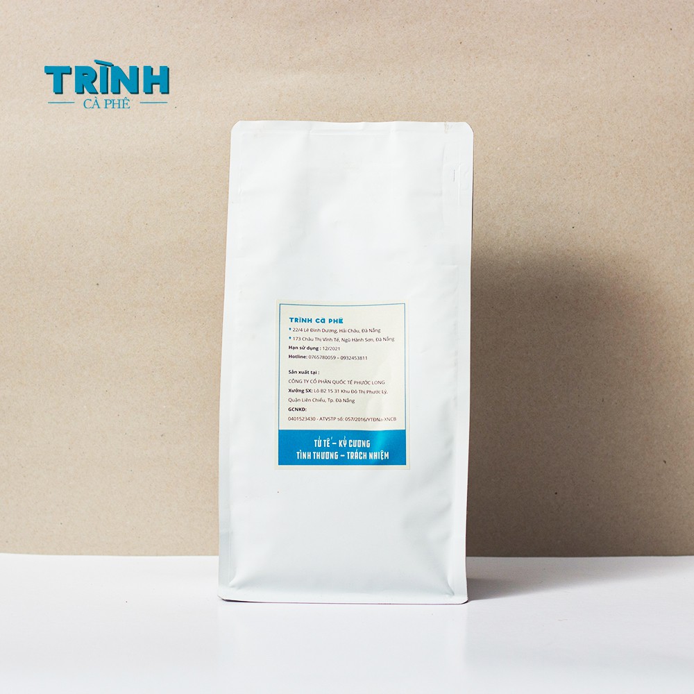 Cà phê bột nguyên chất Culi Robusta Arabica 500gr rang mộc vị truyền thống đậm đà thơm nồng cafe pha phin từ Trình cà