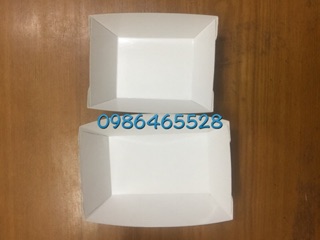 100 Khay giấy Kraft ăn vặt