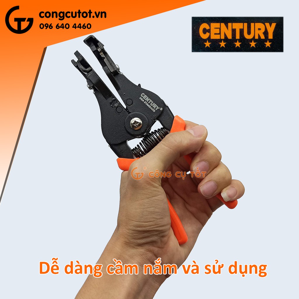 Kìm cắt và tuốt dây điện tự động Century