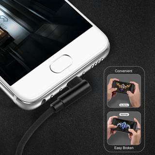Micro USB Cable 90 Degree Elbow Nylon Braided Charging Adapter Cable For Android