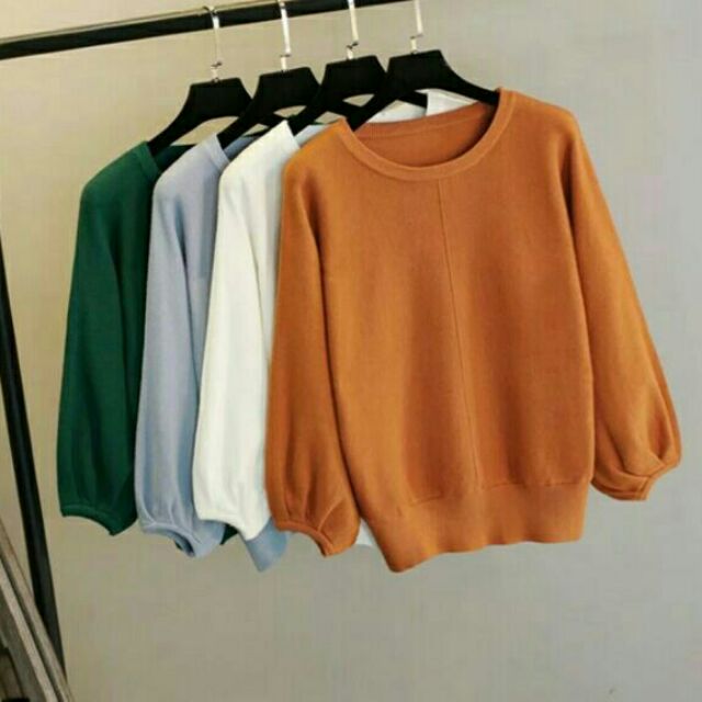 Áo len tay bồng (tay lỡ)