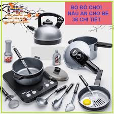 BỘ ĐỒ CHƠI ĐỒ DÙNG NẤU ĂN BẰNG INOX 40 MÓN, BẰNG NHỰA 36 MÓN