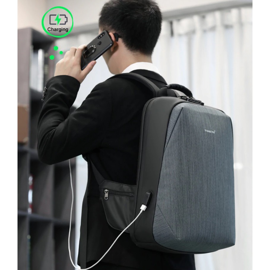 [RẺ NHẤT SHOPEE] balo chống trộm tigernu T-B3669 - MÀU NÂU